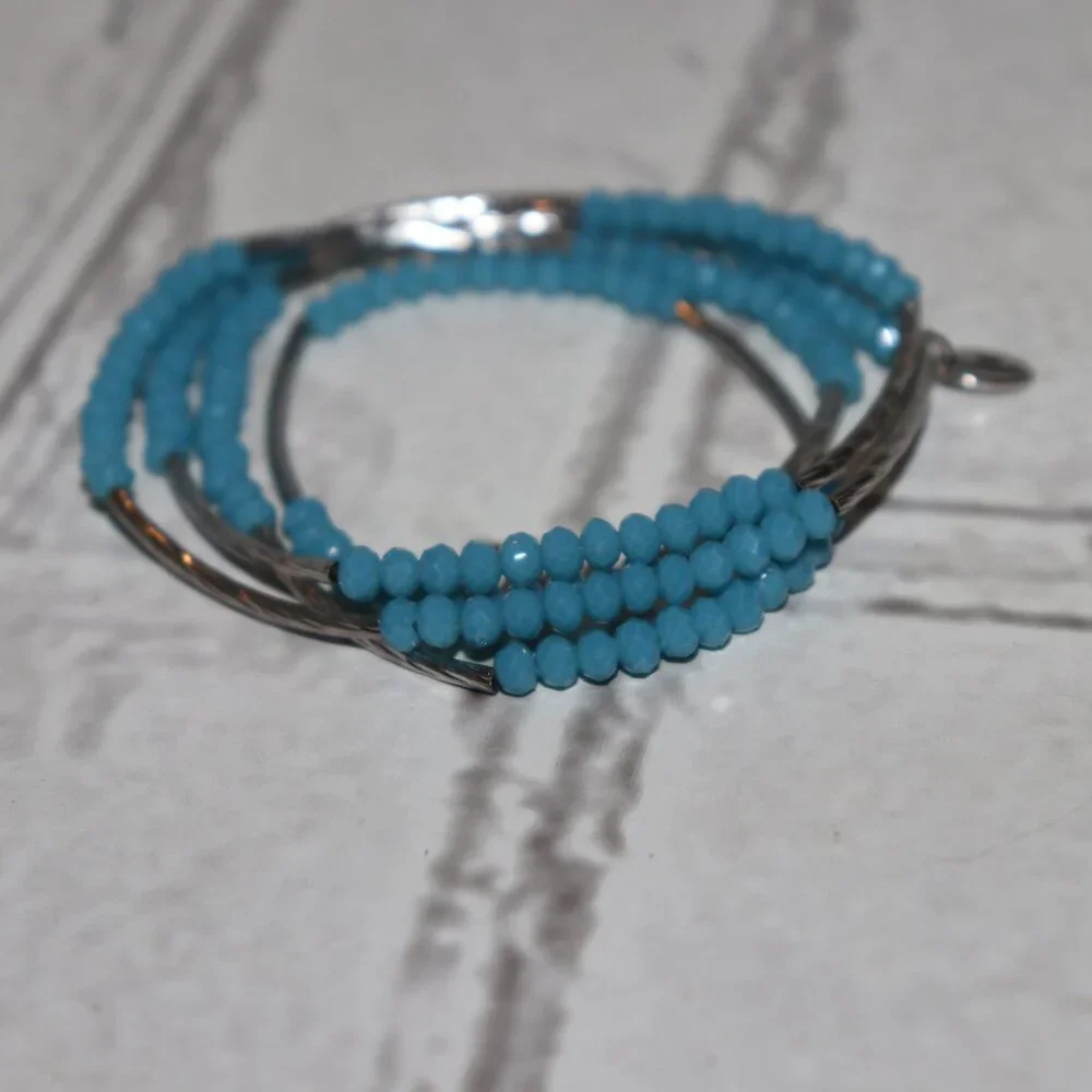 Beautiful silver and Blue crystal wrap bracelet from Chrysalis 29